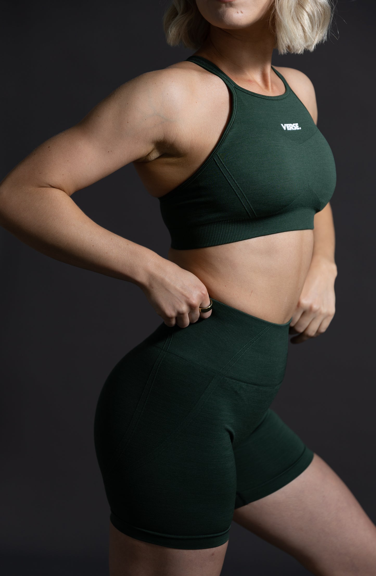scrunch shorts green