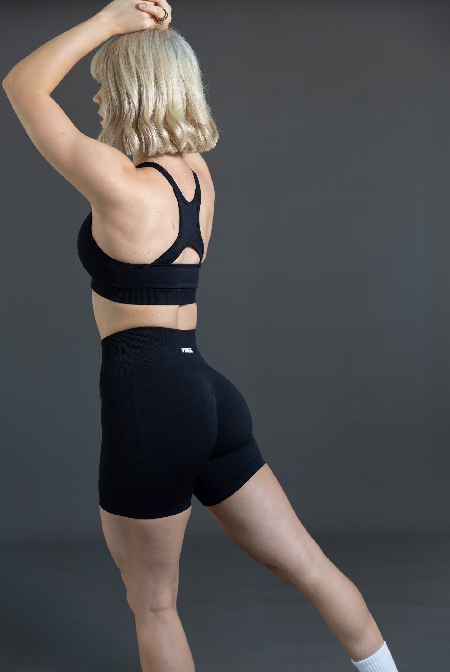 activewear australia black scrunch bum shorts