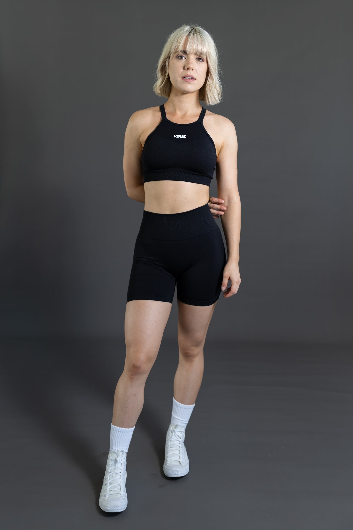 activewear australia black scrunch bum shorts