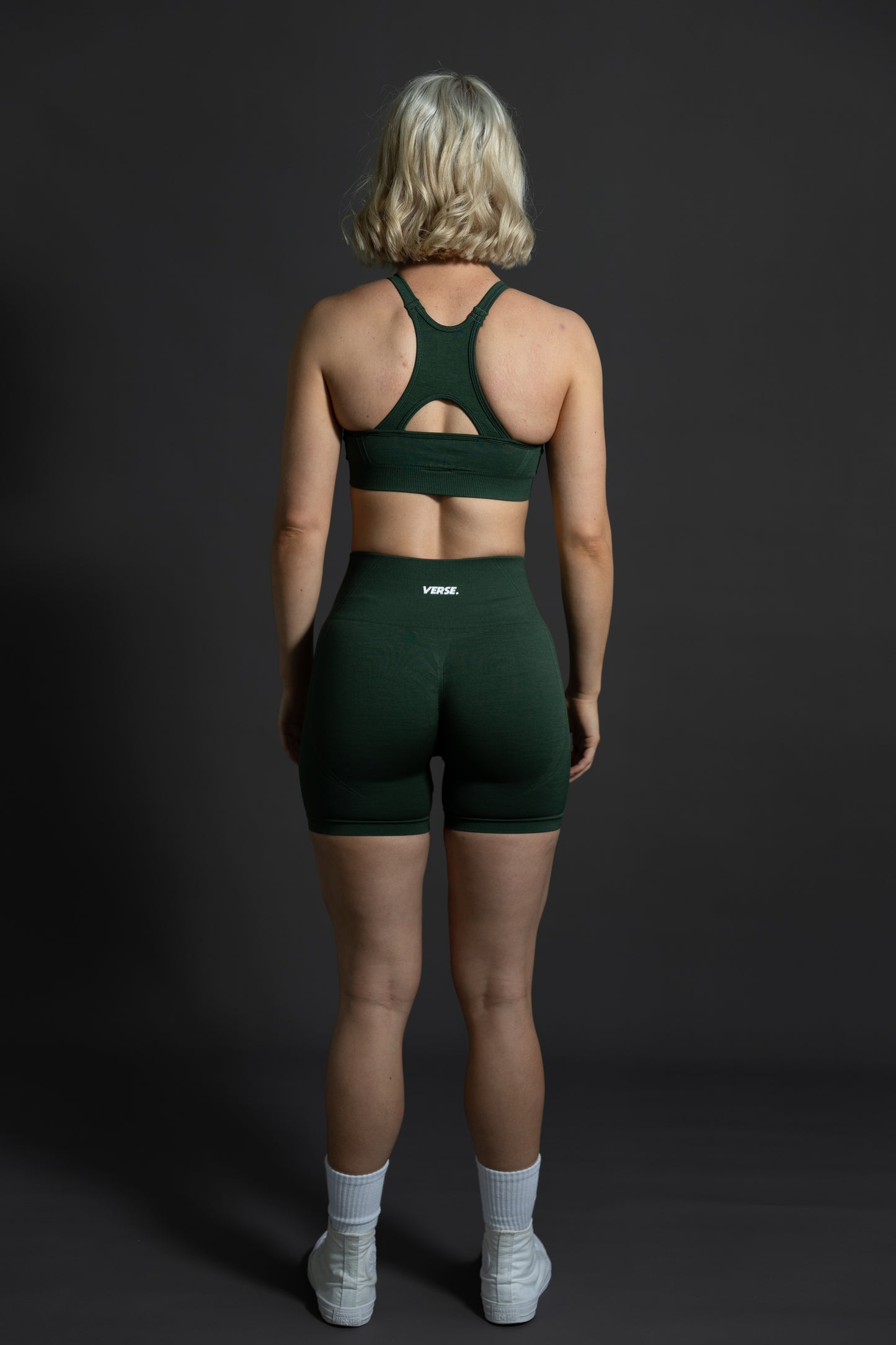 activewear scrunch shorts green