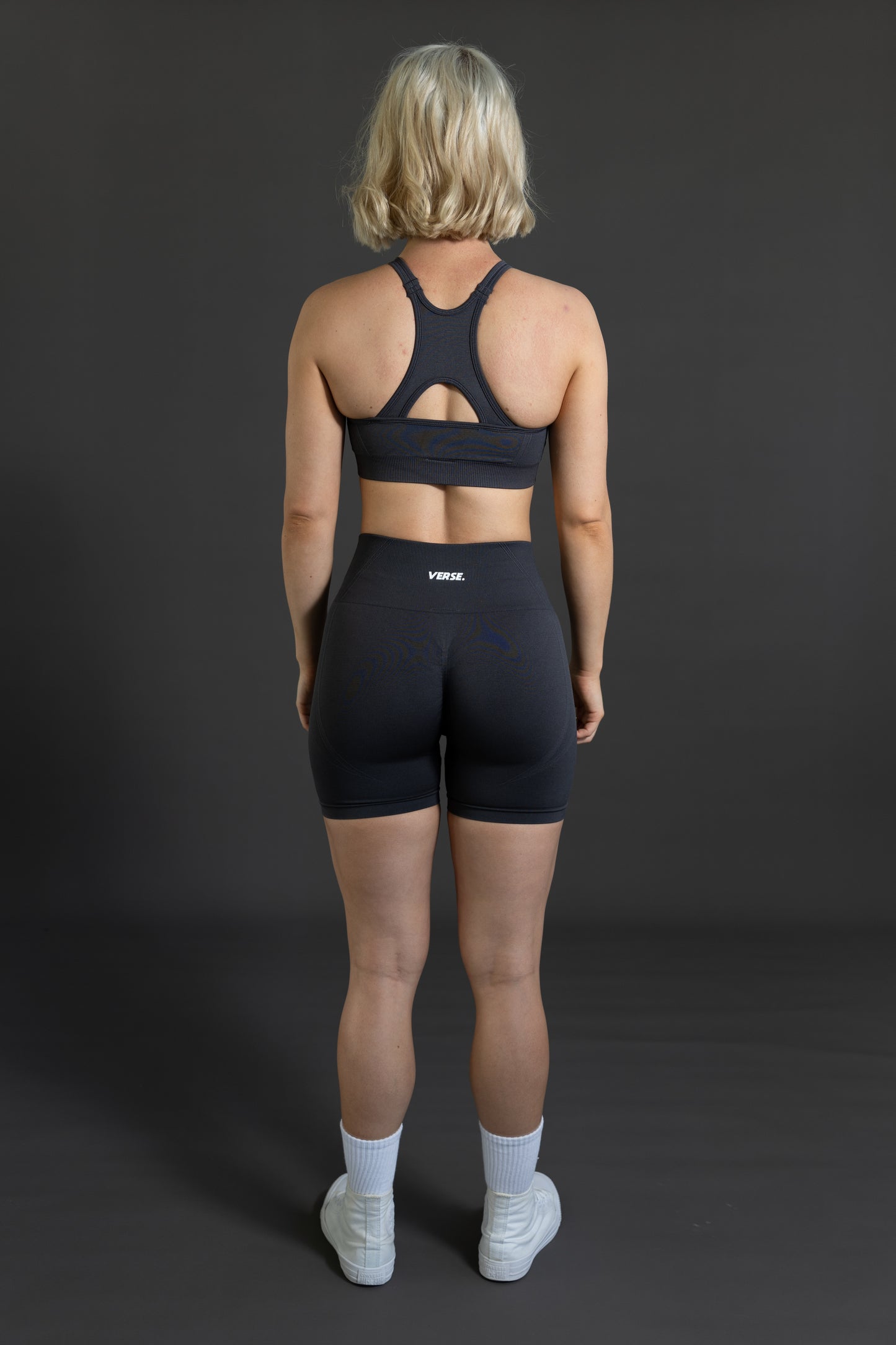 activewear australia grey scrunch bum shorts