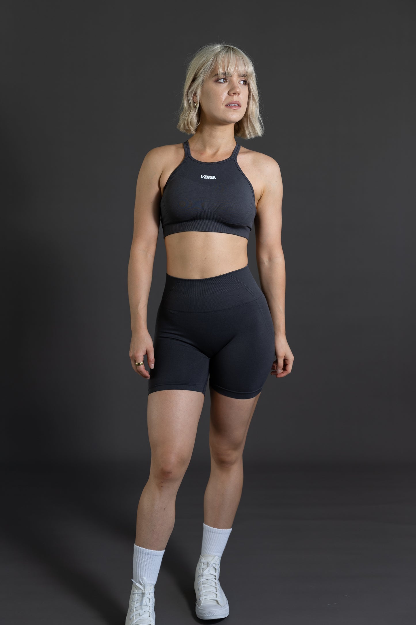 activewear set australia grey scrunch bum shorts